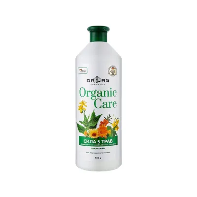 Шампунь Dalas Cosmetics Organic Care Сила 5 трав Для пошкодженого волосся 900 г (4823128000044)