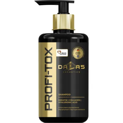 Шампунь Dalas Cosmetics Profi-Tox Shampoo З кератином, колагеном та гіалуроновою кислотою 1000 г (4823128000198)