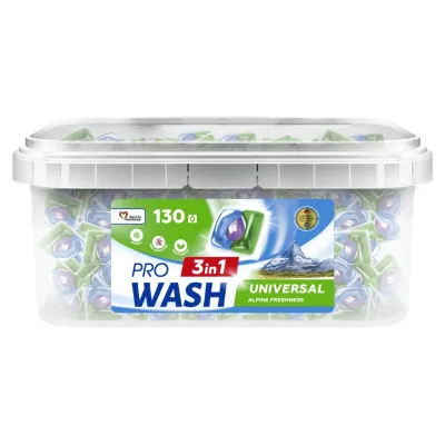 Капсули для прання Pro Wash Universal Альпійська свіжість 130 шт. (4823128002239)