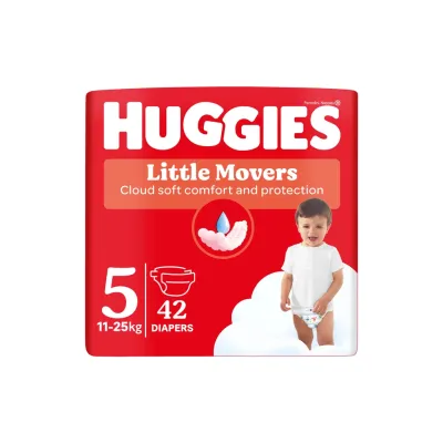 Підгузки Huggies Little Movers 5 (11-25 кг) Jumbo 42 шт (5029053567884_5029053567594)