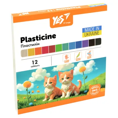 Пластилін Yes Orange Line 12 кольорів 240 г (540689)