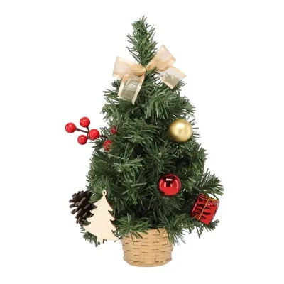 Штучна ялинка Chomik прикрашена, червоно-золотистий декор, 30 см (5900779873964)