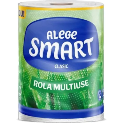 Паперові рушники Smart Tissue Classic 2 шари 220 відривів 41.8 м 1 рулон (5944582100145)