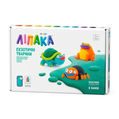 Набір для творчості Lipaka пластилину, Тарантул, Черепаха, Помаранчева жаба (60050-UA01)