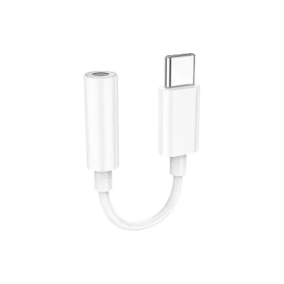 Перехідник USB-C M to 3.5mm F LS35 white HOCO (6931474790767)