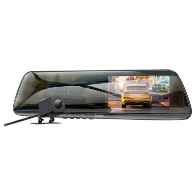 Відеореєстратор HOCO DV4 4.5-inch rearview mirror driving recorder dual-channel Black (6942007616782)