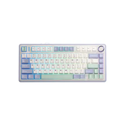 Клавіатура Aula F75 Gasket Greywood V3 switch Hot-Swap PBT Wireless/Bluetooth/USB White (6948391208640)