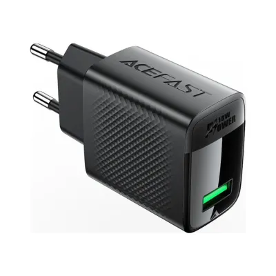 Зарядний пристрій Acefast USB-A 20W + Type-C cable A90 Fast Charger Black (6974316280064)