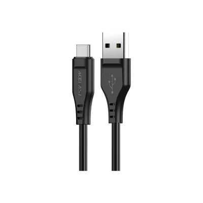 Дата кабель USB 2.0 AM to USB-C 1.2m 3.0A TPE Black Acefast (6974316280866)