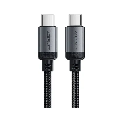 Дата кабель USB-C to USB-C 1.2m 3A aluminum alloy C20-03 Black Acefast (6974316283775)