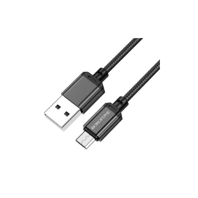 Дата кабель USB 2.0 AM to Micro 5P 1.0m black BOROFONE (6974443389029)