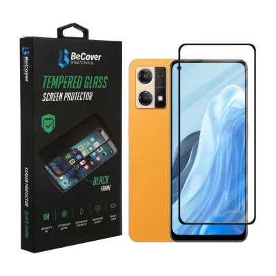 Стекло защитное BeCover Oppo Reno7 Black (707605)