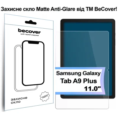 Скло захисне BeCover Matte Anti-Glare Samsung Galaxy Tab A9 Plus SM-X210/SM-X215/SM-X216 11.0" (713440)