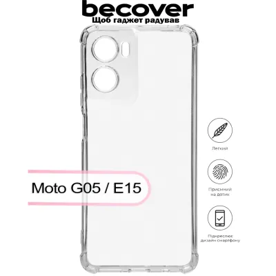 Чохол до мобільного телефона BeCover Anti-Shock Motorola Moto G05 / E15 Clear (713470)