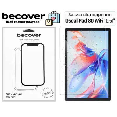 Скло захисне BeCover Oscal Pad 80 WiFi 10.51" (713694)
