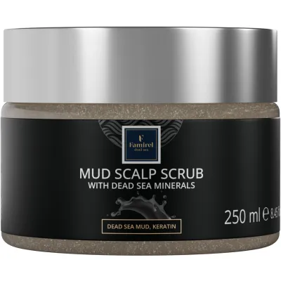 Скраб для шкіри голови Famirel З гряззю Мертвого моря 250 мл (7290114085649)