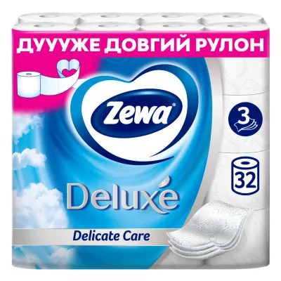 Туалетний папір Zewa Deluxe білий 3 шари 32 рулони (7322541343181)