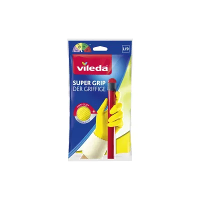 Рукавички господарські Vileda Super Grip Латексні Надміцні Розмір L (8001940003368)