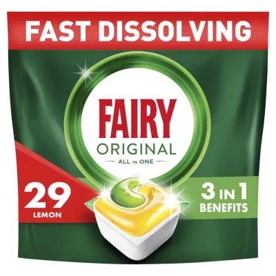 Таблетки для посудомийних машин Fairy Original All in One Lemon 29 шт. (8006540726891/8700216237314)
