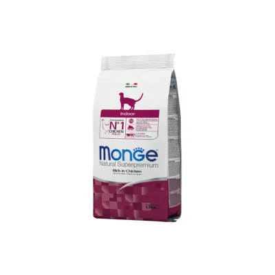 Сухий корм для кішок Monge Cat Indoor зі смаком курки та рису 1.5 кг (8009470005111)