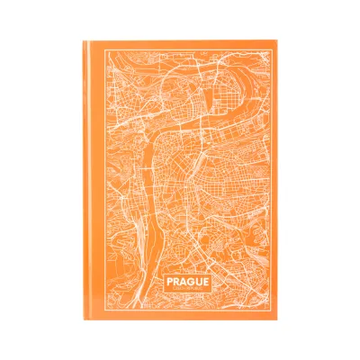 Канцелярська книга Axent Maps Prague А4 в твердій обкладинці 96 аркушів в клітинку Пе (8422-542-A)
