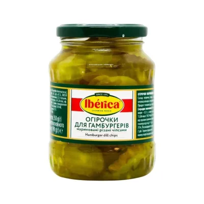 Овочева консервація Iberica Корнішони нарізані 5-7 см 370 мл (8436024299656)