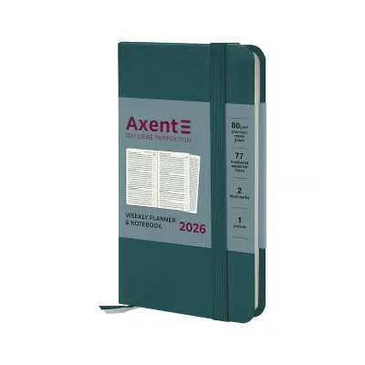Тижневик Axent датований 2026 Pocket Strong 90х150, лазурний (8508-26-63-A)
