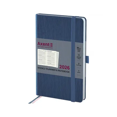 Тижневик Axent датований 2026 Partner Lines 125х195, блакитний (8515-26-48-A)