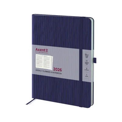 Еженедельник Axent датированный 2026 Grand Lines 195х255, синий (8531-26-02-A)