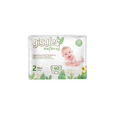 Підгузки Giggles Natural 2 Mini 3-6 кг 40 шт (8680131206384)