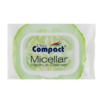 Вологі серветки Ultra Compact З міцелярною водою для зняття макіяжу 25 шт. (8697420535728)