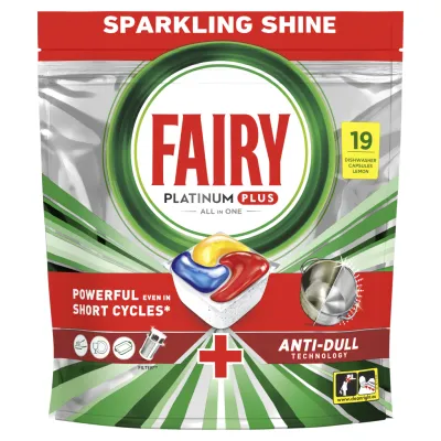 Таблетки для посудомийних машин Fairy Platinum Plus All in One Lemon 19 шт. (8700216236669)