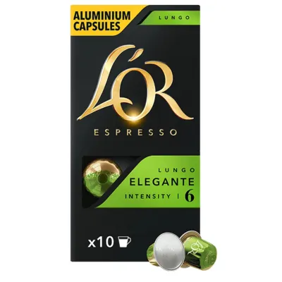 Кава L'OR Lungo Elegante 100% Арабіка в капсулах 10 шт (8711000360552)