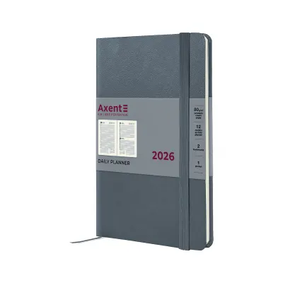 Тижневик Axent датований 2026 Partner Strong, 145х210, сірий (8819-26-62-A)
