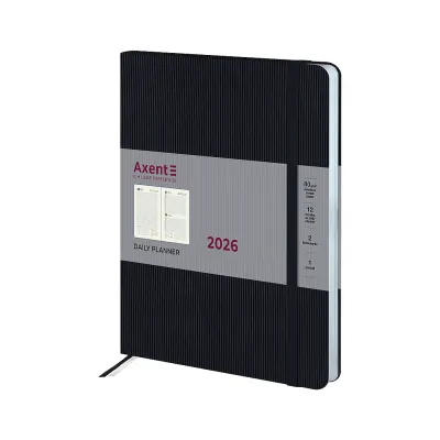 Тижневик Axent датований 2026 Grand Lines, 195х255, чорний (8831-26-01-A)