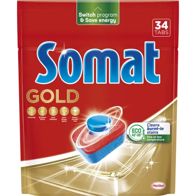 Таблетки для посудомийних машин Somat Gold 34 шт. (9000101577105/9000101808209)