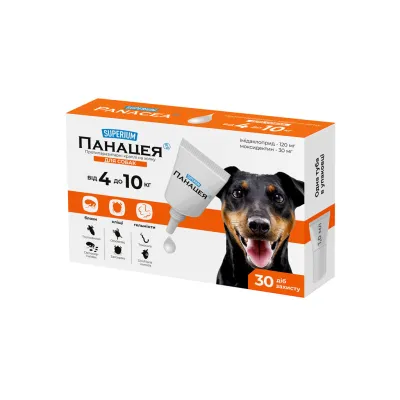 Краплі для тварин Superium Панацея Протипаразитарні для собак 4-10 кг (9142)