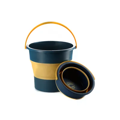 Відро складне СИЛА силіконове 4,6 л orange-black (961001)