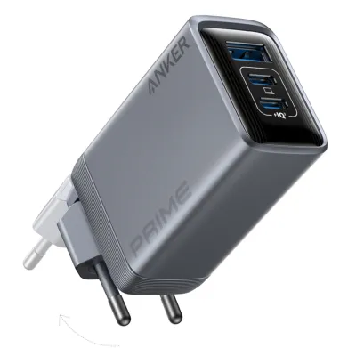 Зарядний пристрій Anker GaNPrime 100W 2xUSB-C PD + 1xUSB-A Foldable Silver (A2688341)