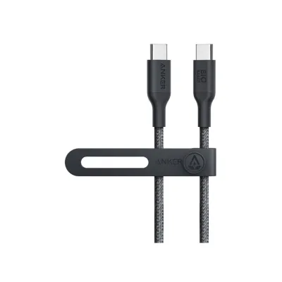 Дата кабель USB-C to USB-C 0.9m 140W bio-nylon 544 black Anker (A80F5H11)