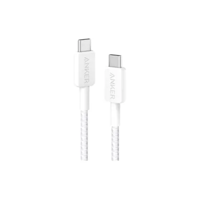 Дата кабель USB-C to USB-C 1.8m 322 White Anker (A81F6H21)