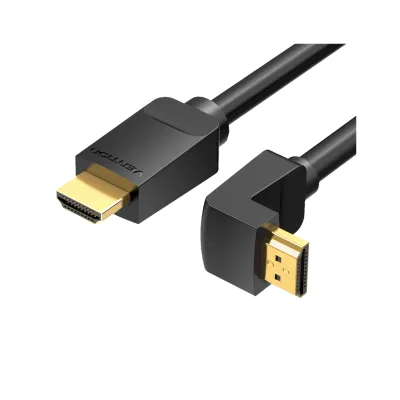 Кабель мультимедийный HDMI M to HDMI M 3.0m 90° corner black Vention (AAQBI)