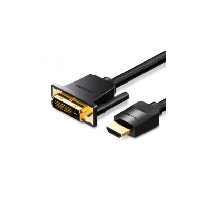 Кабель мультимедийный HDMI M to DVI M 1.0m black Vention (ABFBF)