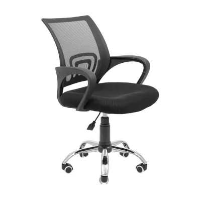 Офісне крісло Richman Спайдер Ю Хром Піастра Сітка чорна + сіра (ADD0003057)
