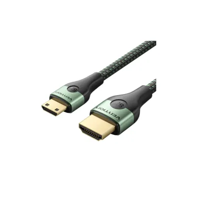 Кабель мультимедійний HDMI M to HDMI mini M 1.0m V2.1 8K 60Hz green VENTION (AGJGF)