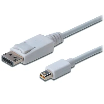 Кабель мультимедийный miniDisplayPort M to DisplayPort M 2.0m Digitus (AK-340102-020-W)