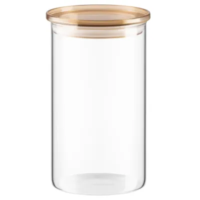 Банка Ardesto Fresh 1100 мл, скло, пластик, прозорий (AR1311SFM)