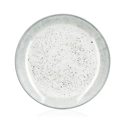 Тарілка Ardesto Siena, 19см, порцеляна, біло-сірий (AR2919SW)