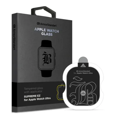 Скло захисне Armorstandart Supreme Black Icon Apple Watch Ultra 49 mm (ARM77073)
