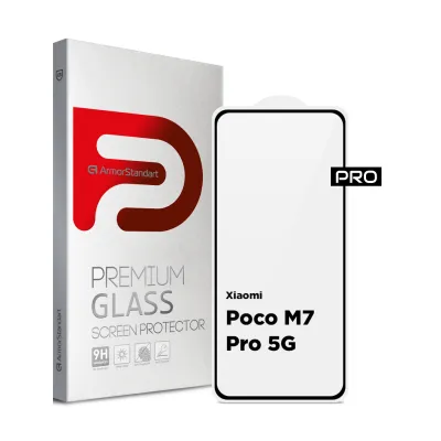 Скло захисне Armorstandart Pro Xiaomi Poco M7 Pro 5G Black (ARM83140)